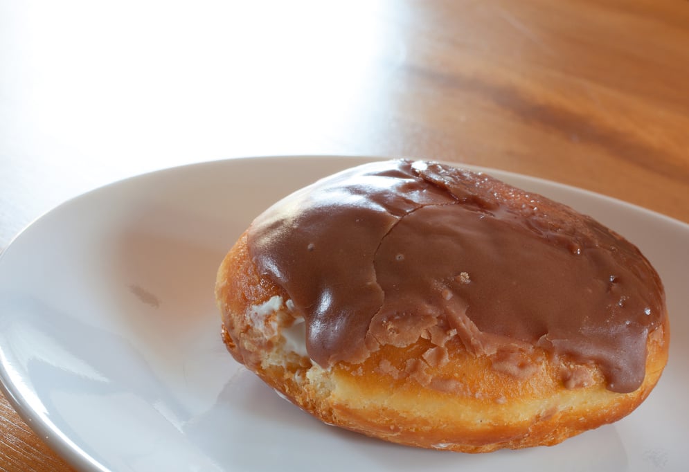 Creme filled donut